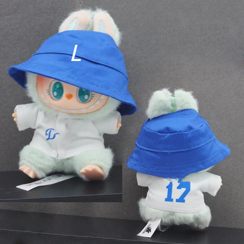 Labubu Doll Clothes 15/17Cm Labubu Clothes Sitting Party Number 17 Baseball Clothes Children'S Clothes Diy Doll Accessories Gift