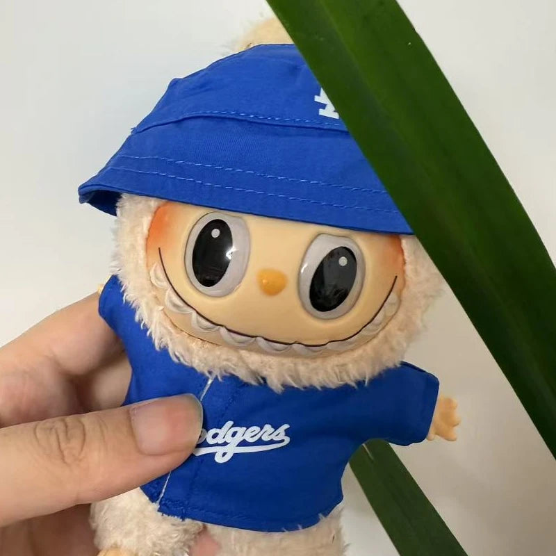 Labubu Doll Clothes 15/17Cm Labubu Clothes Sitting Party Number 17 Baseball Clothes Children'S Clothes Diy Doll Accessories Gift