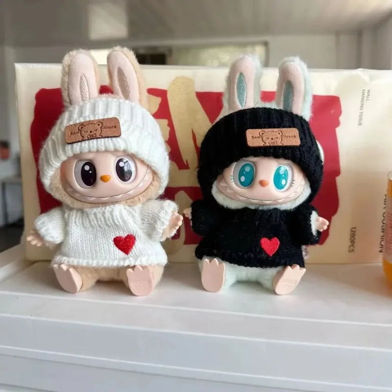 17Cm Toy Doll Clothes for Labalbu Accessories Luxury Backpack New Original Clothing for Labbubu Sweater Outfit Mini Cute Bag Hat