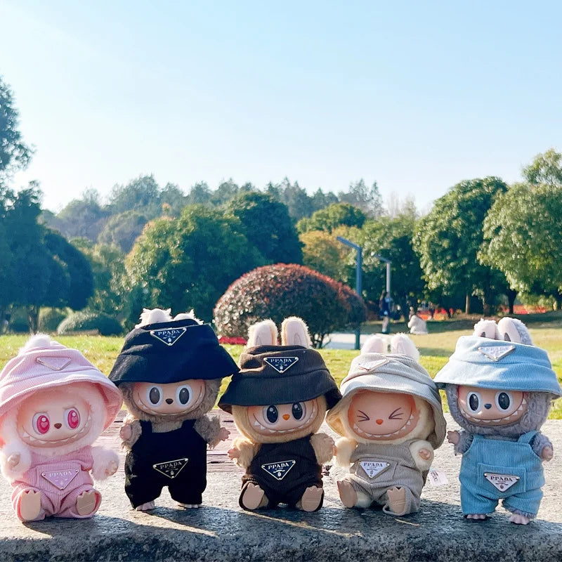 NO Doll, for Labubu Doll Clothing Set Hat 17Cm Clothes Shoes Doll DIY Accessories Training Sitting Party Games Toys Gifts