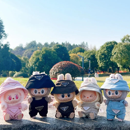 NO Doll, for Labubu Doll Clothing Set Hat 17Cm Clothes Shoes Doll DIY Accessories Training Sitting Party Games Toys Gifts