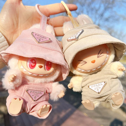 NO Doll, for Labubu Doll Clothing Set Hat 17Cm Clothes Shoes Doll DIY Accessories Training Sitting Party Games Toys Gifts
